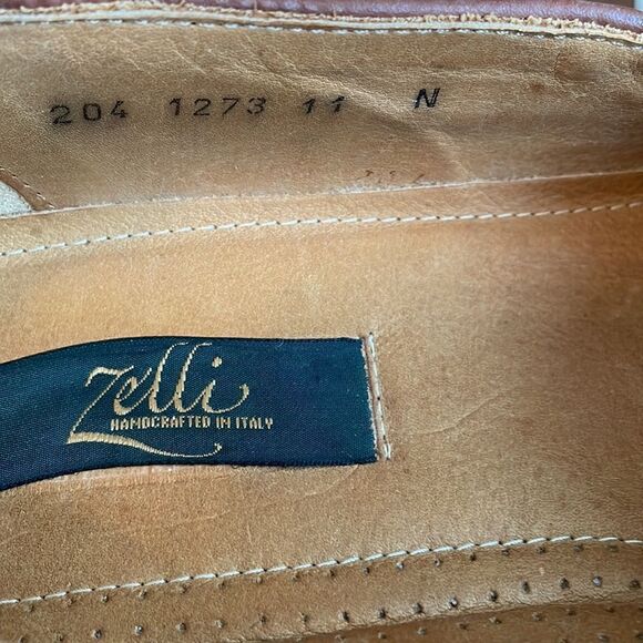 Zelli Pebble Grain Cognac Calf slip on loafers - Picture 6 of 9